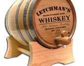 Personalized 20 Liter Whiskey Barrel- Distillery Barrel- Personalized Distillery Whiskey Barrel- Custom Designed Barrel- Custom Oak Keg