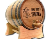 3 Liter Tequila Barrel- Engraved American White Oak Barrel- Dead Man 39 s Tequila- Tequila Dispenser-Distillery Grade Barrel- Wine- Whiskey