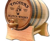 10 Liter Personalized Oak Whiskey Barrel- Scotch Whisky Barrel -Personalized Barrel- Custom Keg- Custom Oak Whiskey Barrel