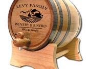 FREE SHIPPING 1 Liter Personalized Oak Wine Barrel- Custom Oak Barrel American White Oak- Oak Keg- Custom Oak Whisky Barrel