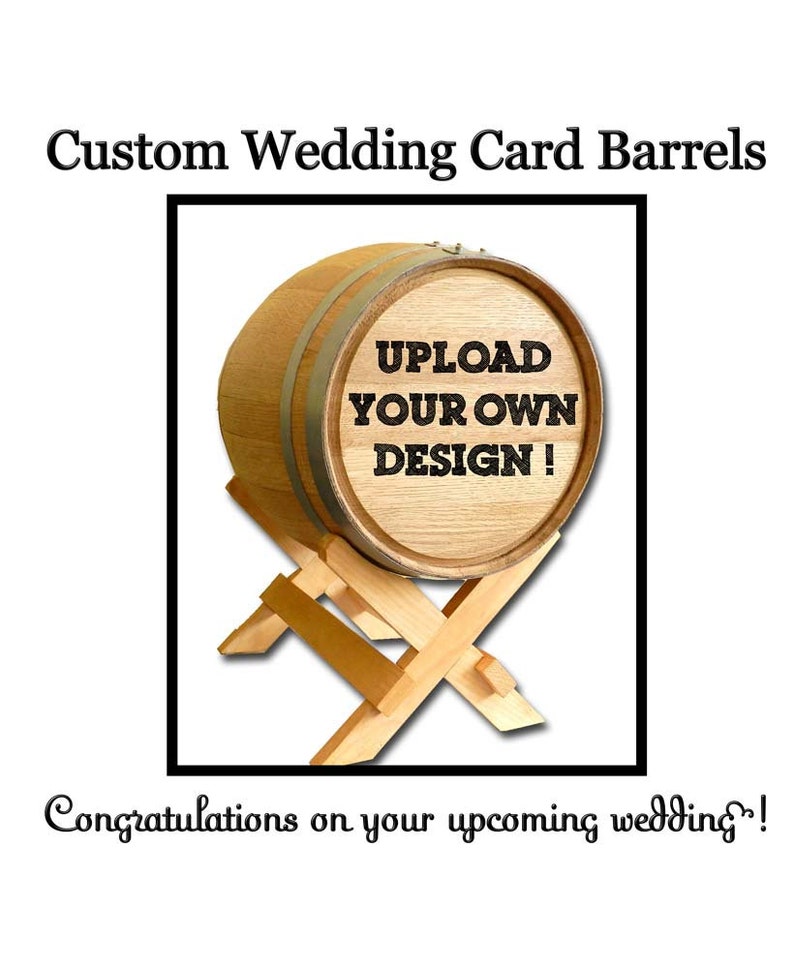 SALE Personalized Wedding Card Barrel Wine Themed Wedding Etsy