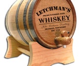 FREE SHIPPING 1 Liter Personalized Oak Whiskey Barrel- Personalized Oak Barrel-Personalized Wine Barrels- Oak Keg- Custom Oak Whisky Barrel