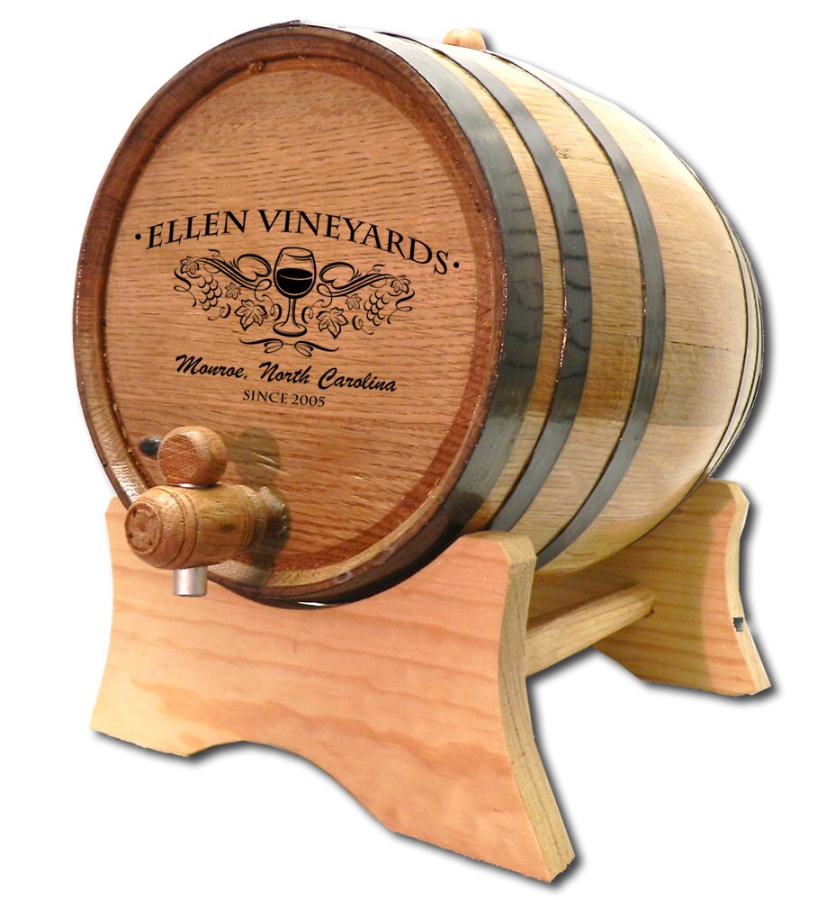 Download 10 Liter Personalized Oak Wine Barrel Custom American White Etsy