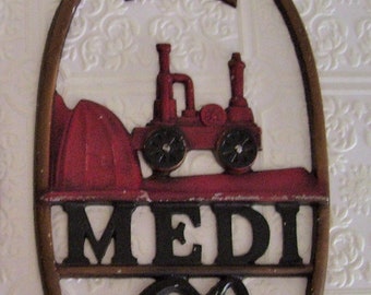 Iron Fire Plaque Etsy