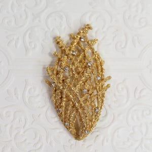 Vintage large Panetta Brutalist brooch Pin Jewelry Costume jewelry Retro Rhinestone Statement piece