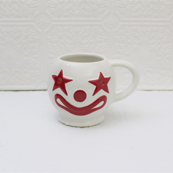 Vintage McCoy clown with star eyes mug Mid Century Retro Coffee mug Circus Drinkware Retro Home decor Drinkware