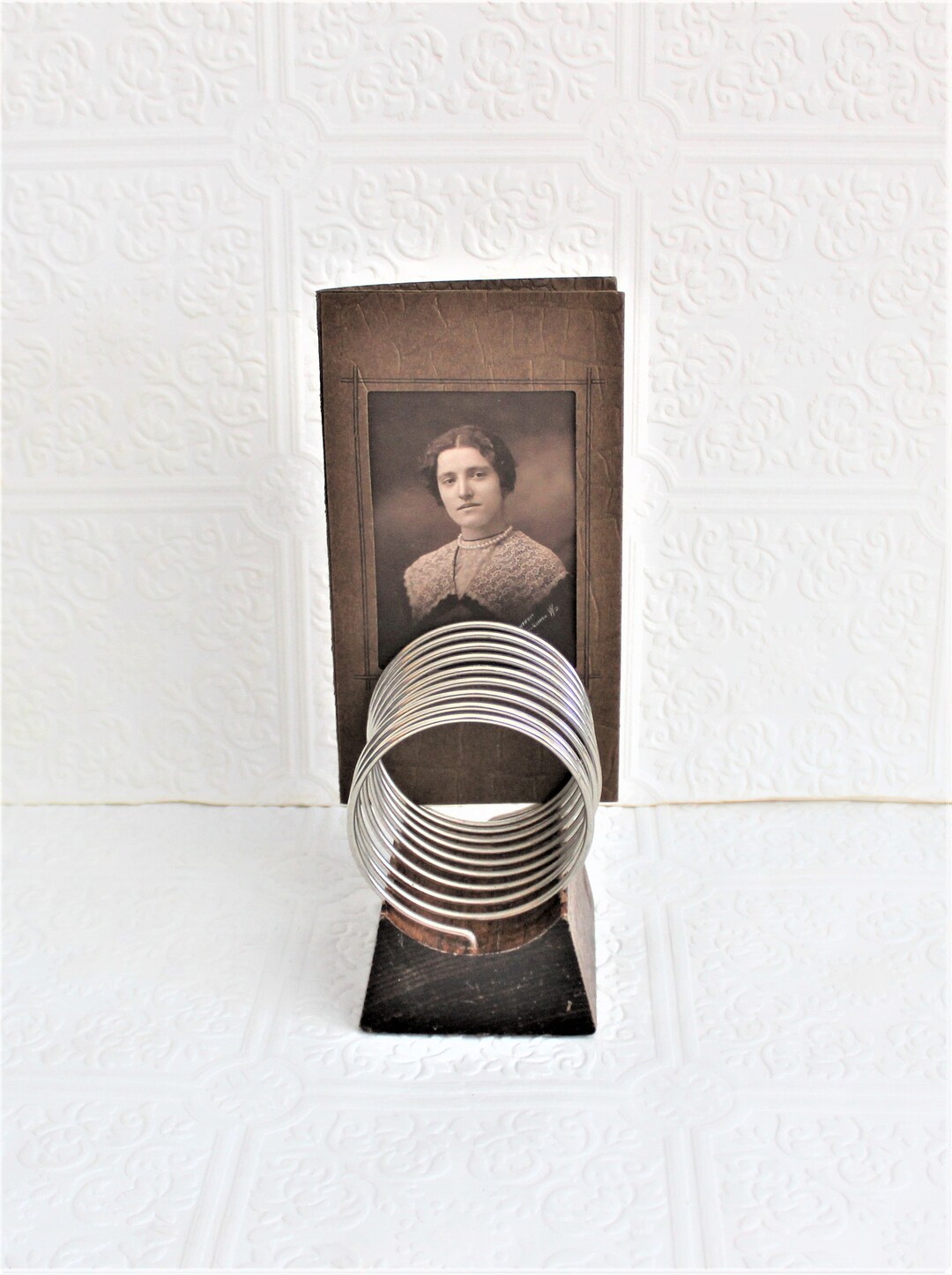 Vintage Coil Letter Holder Mail Envelope Picture Holder Desk Etsy