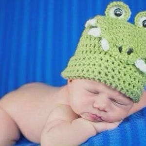 Crochet Alligator Beanie Pattern