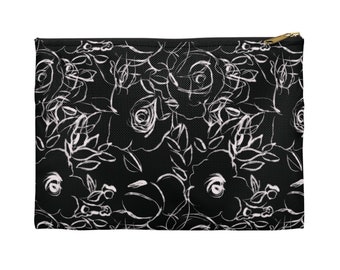 Accessory Pouch - White Flowers