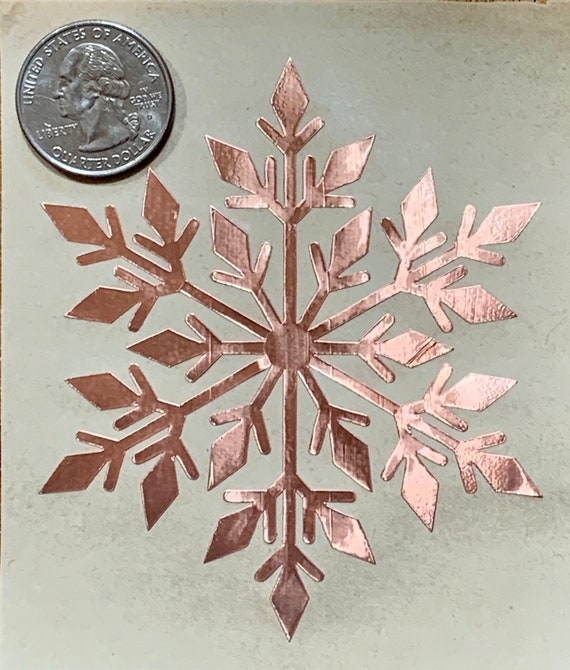 SALE SNOWFLAKE1 Copper Foil Overlay for Stained Glass Etsy