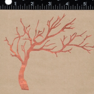 Tree2 - Windy Tree Copper Foil Overlay for Stained Glass