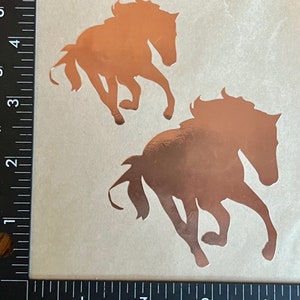 NEW!! UPDATED!! Running Horses - NOW Two (2) Copper Foil Overlay for Stained Glass and Glass Fusing