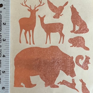 INCREDIBLE!!! Variety of Woodland Animals!!! Copper Foil Overlay for Stained Glass