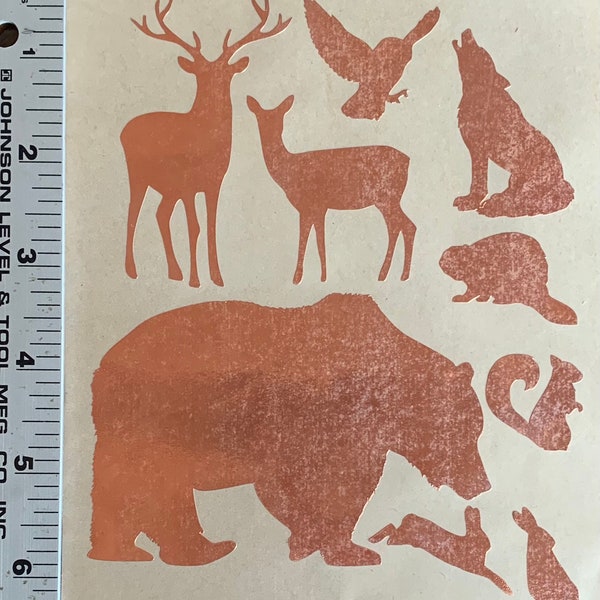 INCREDIBLE!!! Variety of Woodland Animals!!! Copper Foil Overlay for Stained Glass