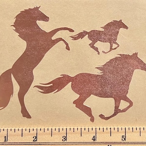 UPDATED!! HORSES - Copper Foil Overlays for Stained Glass and Glass Fusing