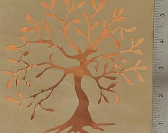 NEW! NEW! Small Modified Tree of Life Copper Foil Overlay for Stained Glass and Fusing