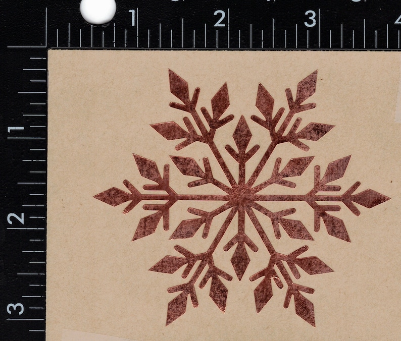 SNOWFLAKE SF1 Copper Foil Overlay for Stained Glass AWESOME image 1