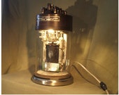 UNION SWITCH SIGNAL Co. Railroad crossing switch custom made lamp , light. Industrial steampunk repurposed . Upcycled