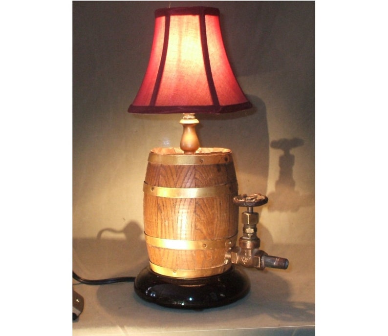 Mini Wooden Beer Barrel Keg Lamp Piggy Bank Light With Image 0