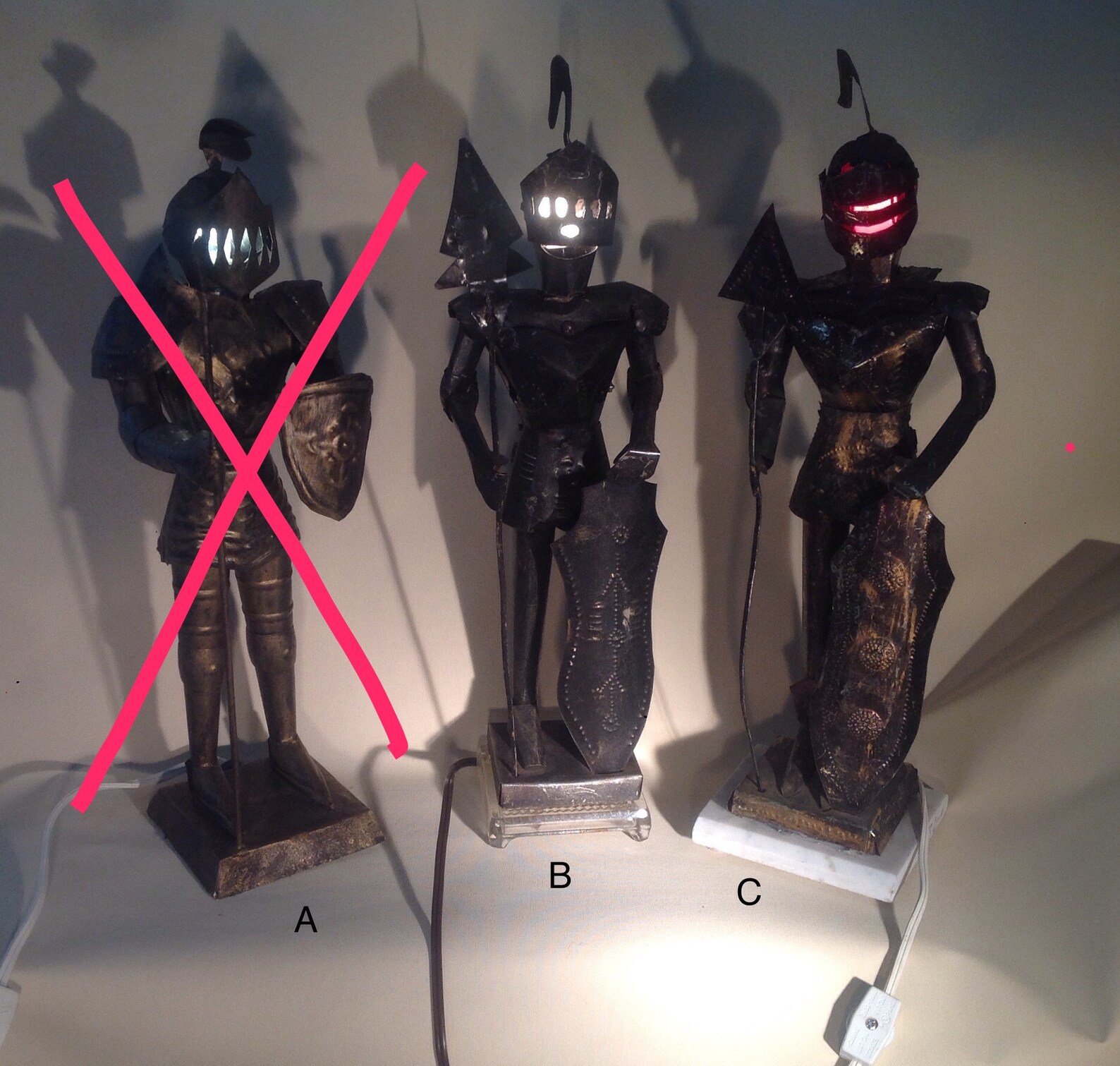 Knight Lights . Repurposed tin knight transformed into a Etsy