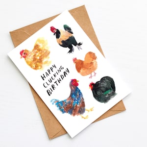 Huhn Geburtstagskarte - Happy Glucking Birthday