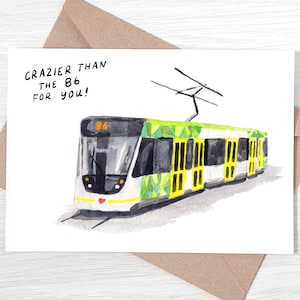 Melbourne Tram Themed Valentine&#39;s Card - Crazier Than the 86!