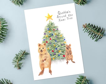 Quokka Christmas Card - Quokka'n Around the Christmas Tree