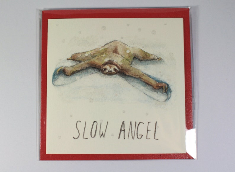 Slow Angel Sloth Christmas Card image 3