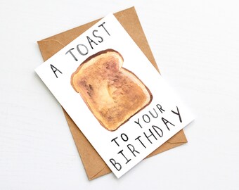 Un toast à votre anniversaire - Carte d'anniversaire amusante