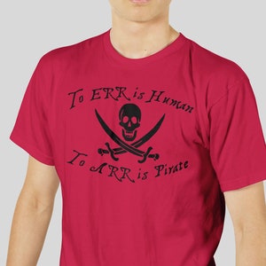 Pirate SVG- To Err is human to Arr is Pirate svg - Pirate Night svg Cut File for Silhouette Cameo and Cricut
