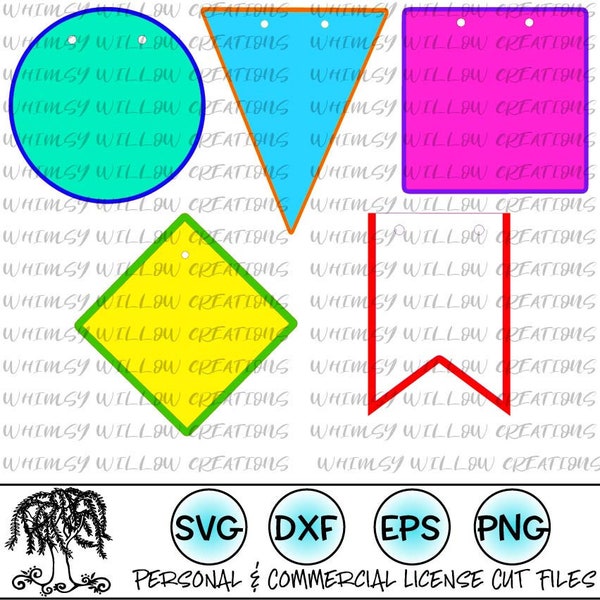 Banner Shapes SVG Digital Cut Files for Cricut or Cameo cutting machines Double Layer banner