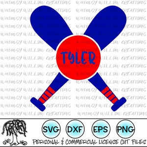 Monogramm BaseBall Fledermäuse SVG - Baseball SVG - Baseball Coach SVG -- Silhouette Cameo und Cricut geschnitten Datei