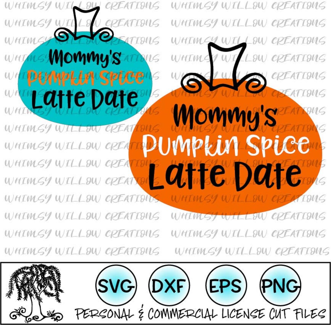 Pumpkin Spice Latte Date SVG Digital Cut Files for Cricut or Cameo ...