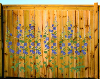 Wall Stencil Large Delphinium (PA-L) – Painting Stencil, Flower Stencil, Stencils for Walls