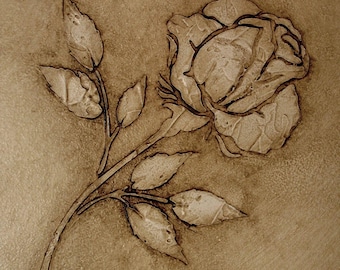 Wall Stencil Single Rose (PL-S) – Plaster Stencil, Furniture Stencil, Stencils for Walls