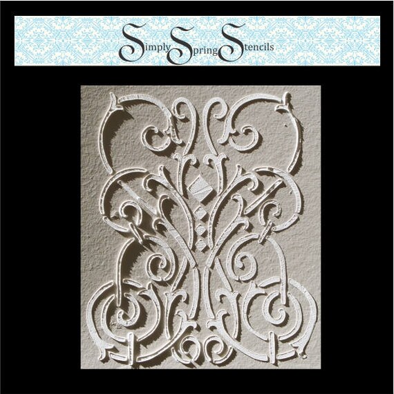 Furniture Stencil Scarsdale Border Raised Plaster Stencil