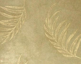Palm Leaf Plaster Stencil (PL M) | Raised Tropical Design for Walls, Furniture & Nature-Inspired Decor