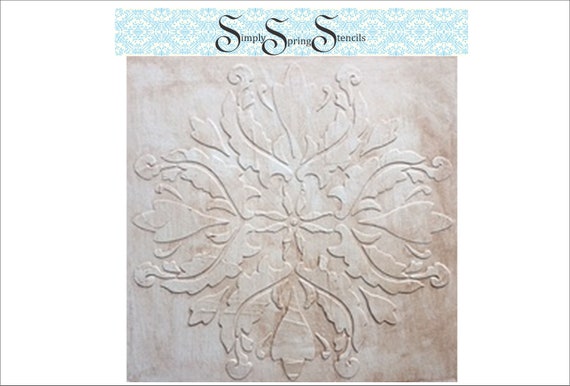 Belleville Medallion Furniture Stencil Etsy