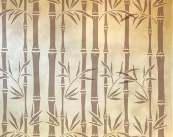 Wall Stencil Bamboo Wallpaper (PA L) Nature Stencil, Stencil of Bamboo, Stencils for Painting, Stencils for Walls
