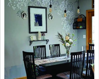 Large Tree Branch Wall Stencil (PA-L) – Nature-Inspired Reusable Stencil for Walls, Furniture, and Floors