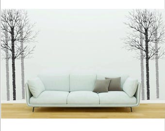 Wall Stencil Aspen Bare Birch (PA-L) – Painting Stencil, Tree Stencil, Stencils for Walls