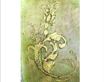 Wall Stencil Amadour Frieze (PL M) Flower Stencil, Plaster Stencil, Furniture Stencil – Raised Floral Border for Walls and Crafts