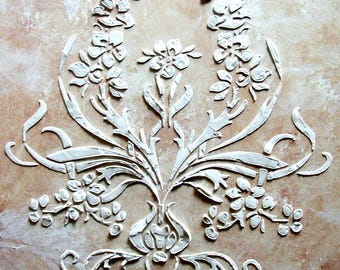 Wall Stencil Brassio Frieze (PL M) Damask Stencil, Furniture Stencil