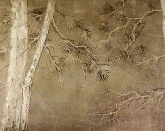 Wall Stencil Life-Sized Pine Tree (PL-L) – Plaster Stencil, Furniture Stencil, Stencils for Walls