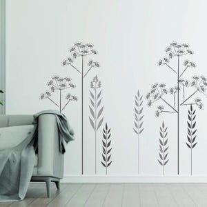 Wall Stencil Large Botanical Stencil Set (PA-L) – Set of 3 large Stencils, Stencils for Walls-Large leaf Stencils