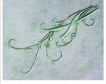 Wall Stencil Fantasy Grass (PL-L) – Plaster Stencil, Furniture Stencil, Stencils for Walls