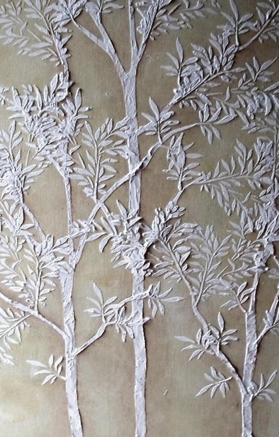 Wall Stencil Sapling Tree (PL L) Plaster Stencil, Create Large Trees on Your Walls as Tall and Wide as You Wish with this Easy Set