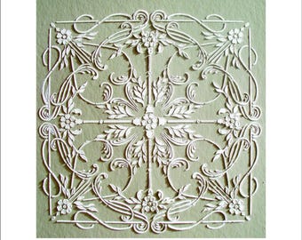 Wall Stencil Arquette Tile (PL-L) – Plaster Stencil, Furniture Stencil, Stencils for Walls
