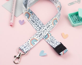 Rainbow Lanyard - Accrochez-vous à l’espoir - Cadeau arc-en-ciel