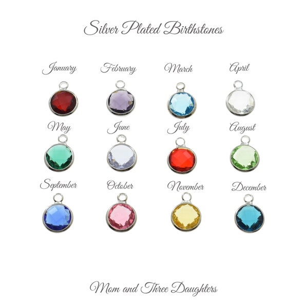 Glass birthstone charms - Add on only